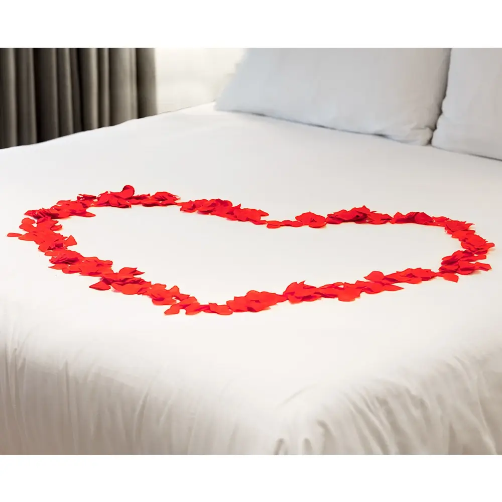 Pétales de Rose Rouges Saint-Valentin – Décoration Mariage et Table