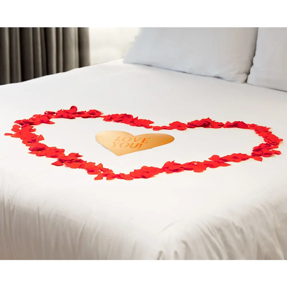 Pétales de Rose Rouges Saint-Valentin – Décoration Mariage et Table