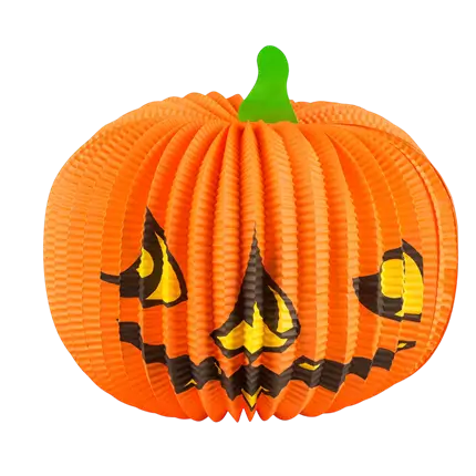 Lanterne Citrouille Halloween 36 cm – Décoration Papier Orange