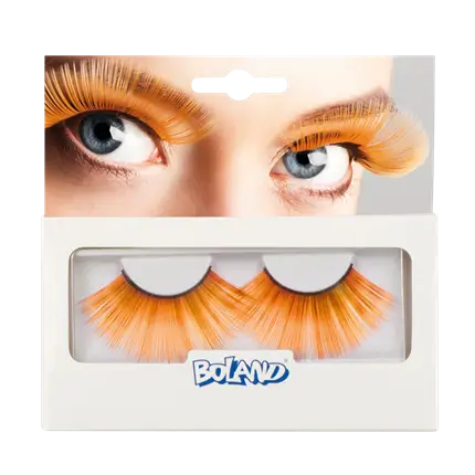 Faux Cils XL Orange – Faux Cils Auto-Adhésifs Festival et Carnaval