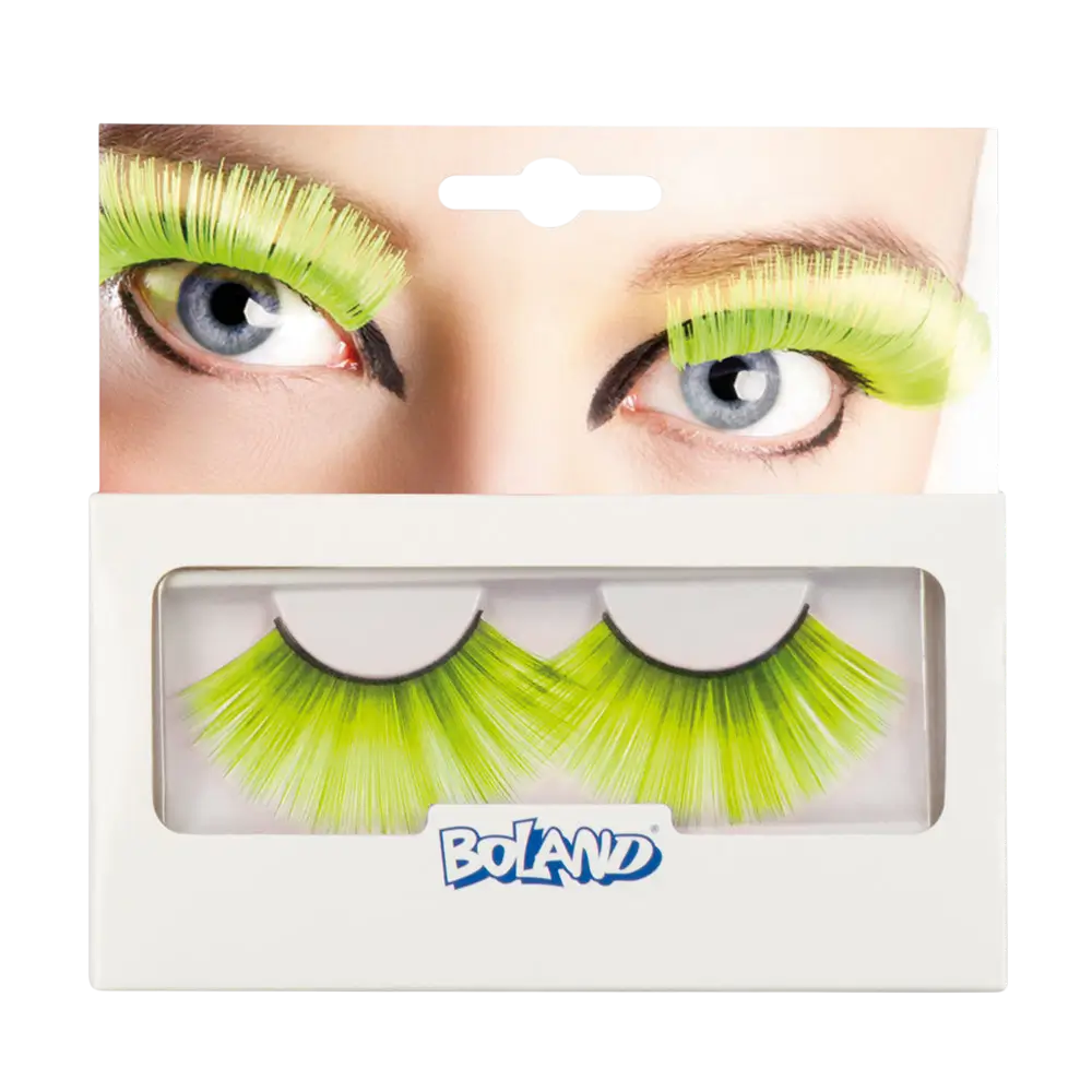 Faux Cils XL Jaune Fluo UV – Faux Cils Auto-Adhésifs Festival et Soirée