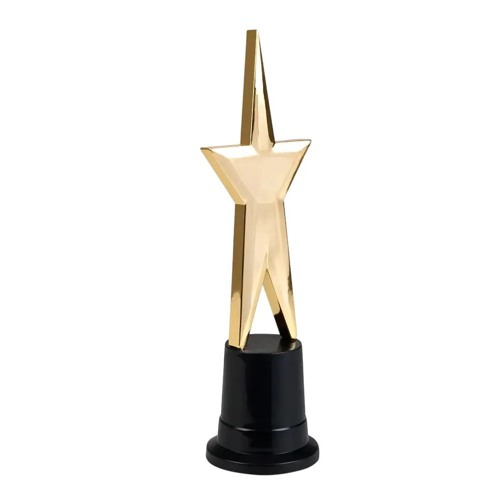 Trophée Étoile Or 22 cm – Récompense Anniversaire et Jeux