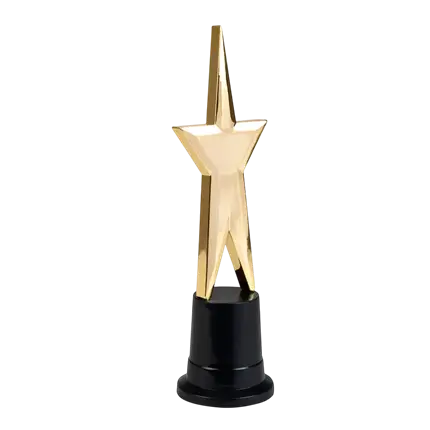 Trophée Étoile Or 22 cm – Récompense Anniversaire et Jeux