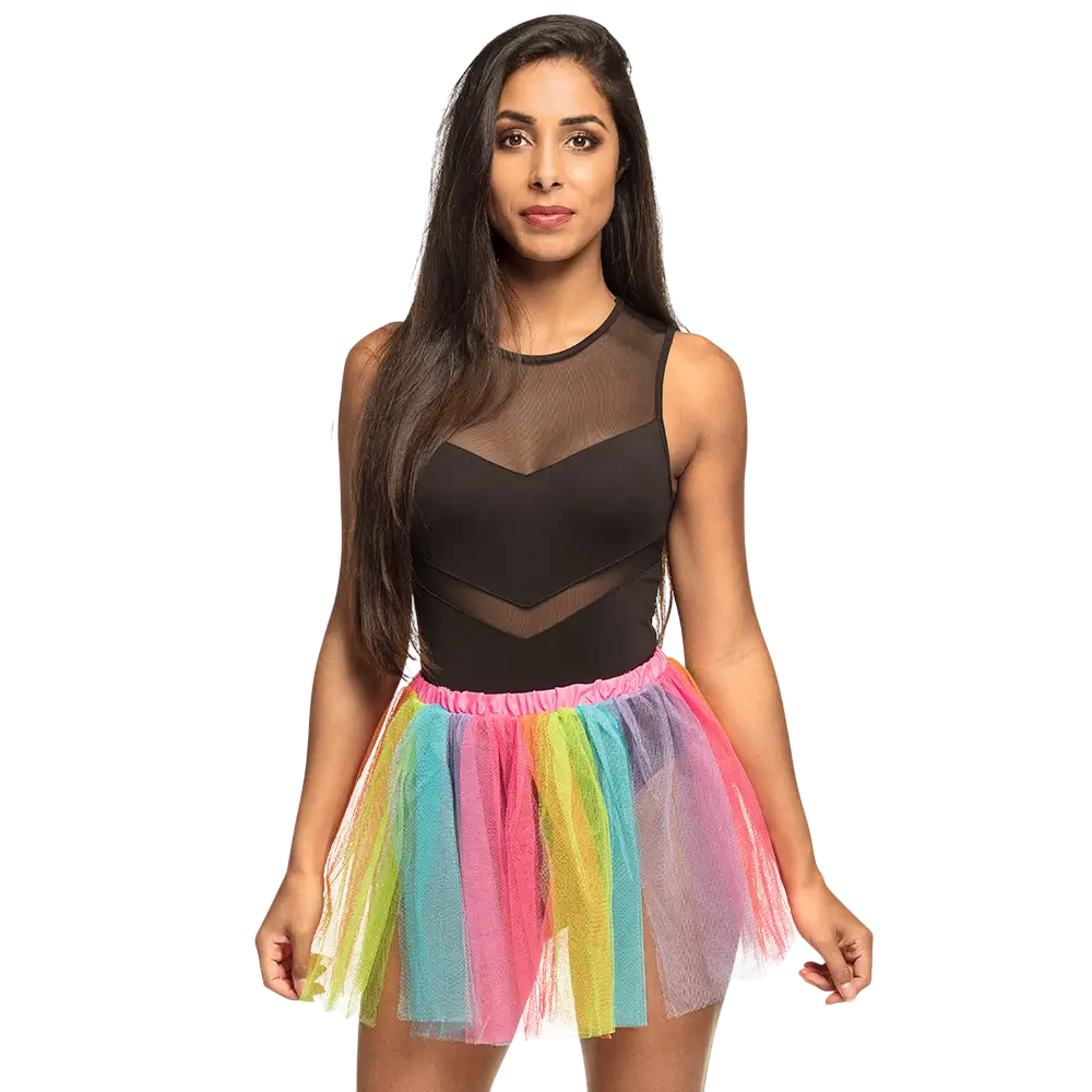 Tutu Arc-en-ciel Taille Unique – Jupe Déguisement Pride, Licorne et Festival
