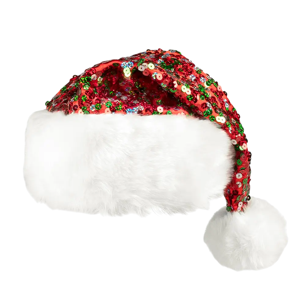 Bonnet de Noël à Sequins – Accessoire Festif Réveillon et Déguisement