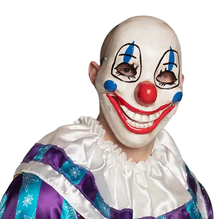 Masque Clown Effrayant à Mâchoire Mobile – Masque Halloween Horreur