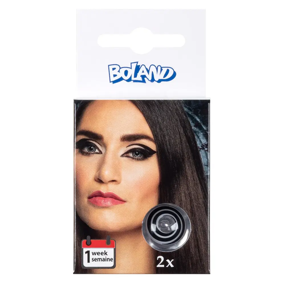Lentilles Halloween Spirale Noire – Lentilles Fantaisie Hebdomadaires
