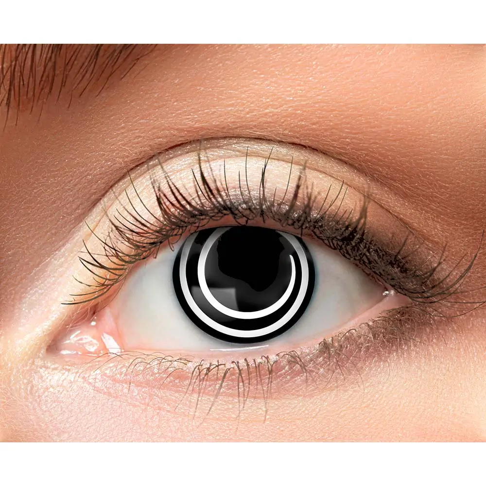 Lentilles Halloween Spirale Noire – Lentilles Fantaisie Hebdomadaires
