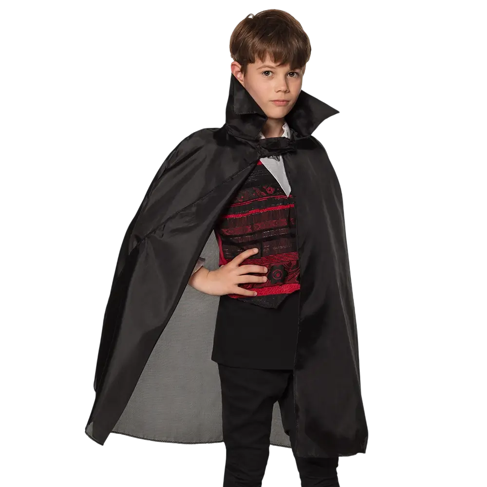 Cape Vampire Enfant Noire 75 cm – Cape Déguisement Halloween