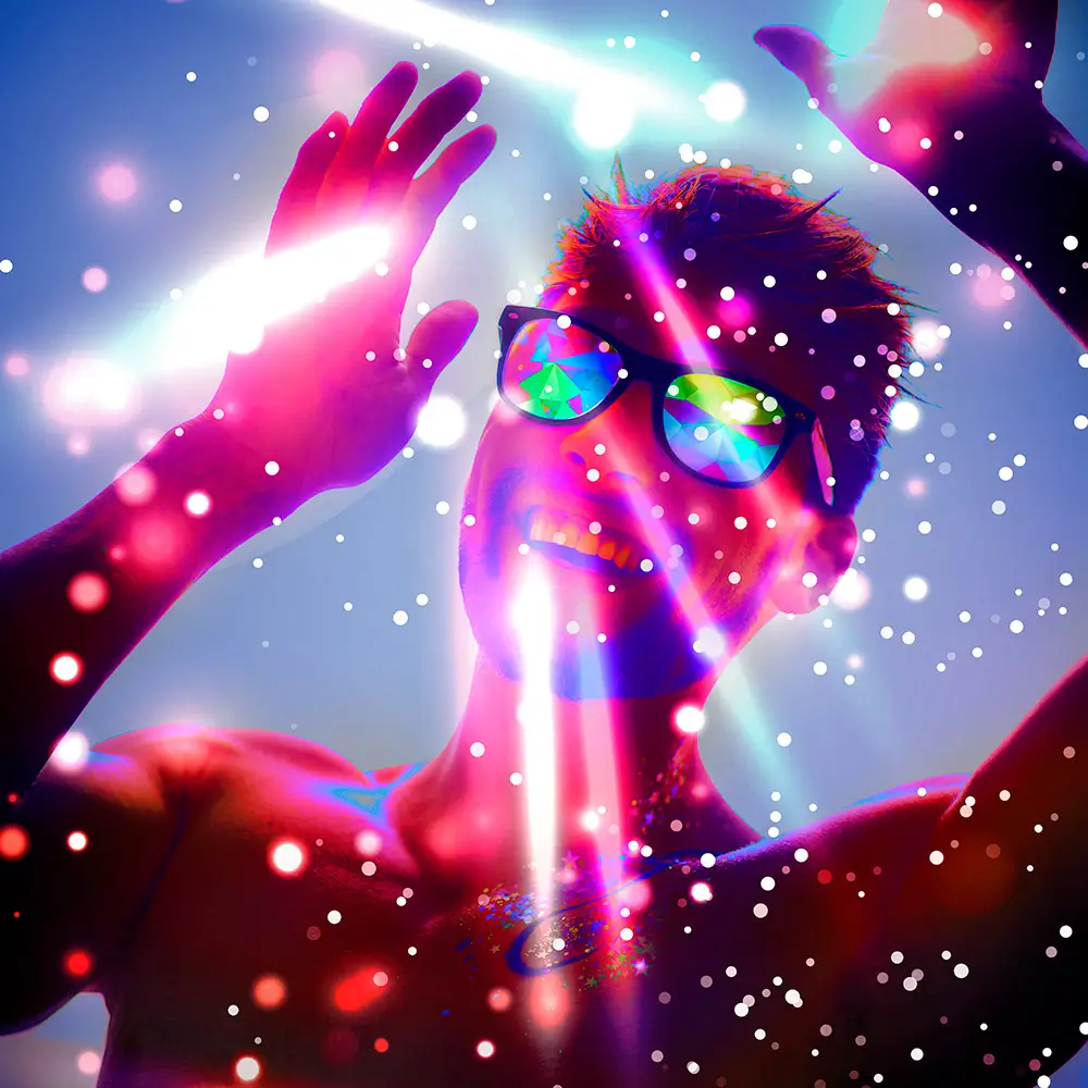 Lunettes Holographiques Delirium – Accessoire Festival et Soirée