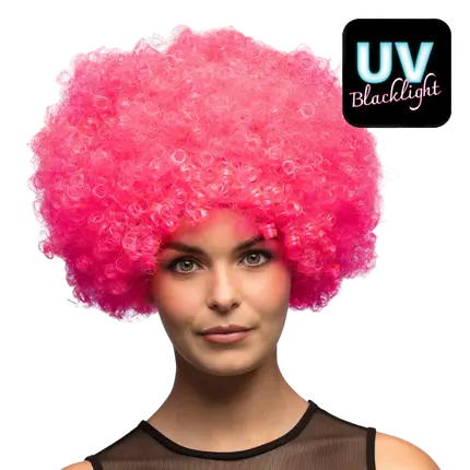 Perruque Disco Groove Rose – Style Années 80 et Soirée Fluo
