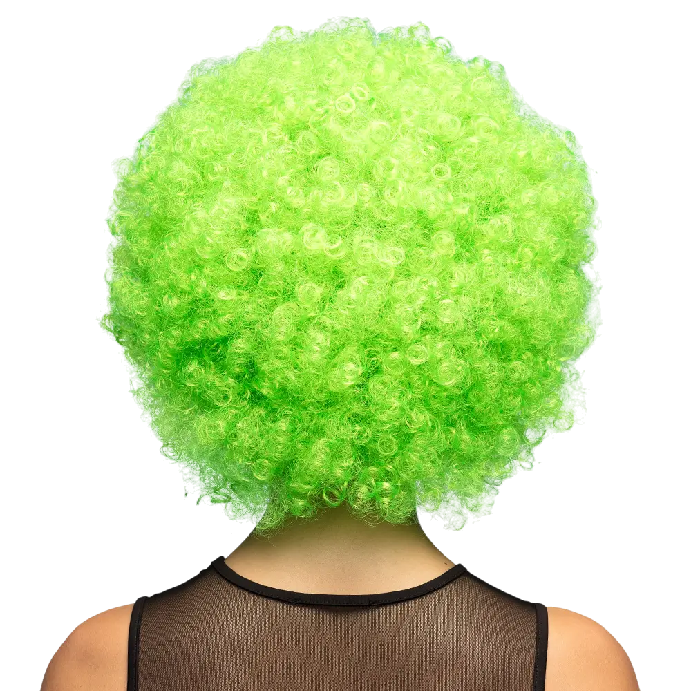 Perruque Disco Groove Vert Fluo – Style Années 80 et Soirée UV