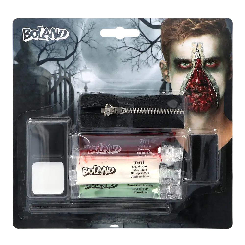 Kit Maquillage Zombie Fermeture Éclair – Effets Spéciaux Halloween