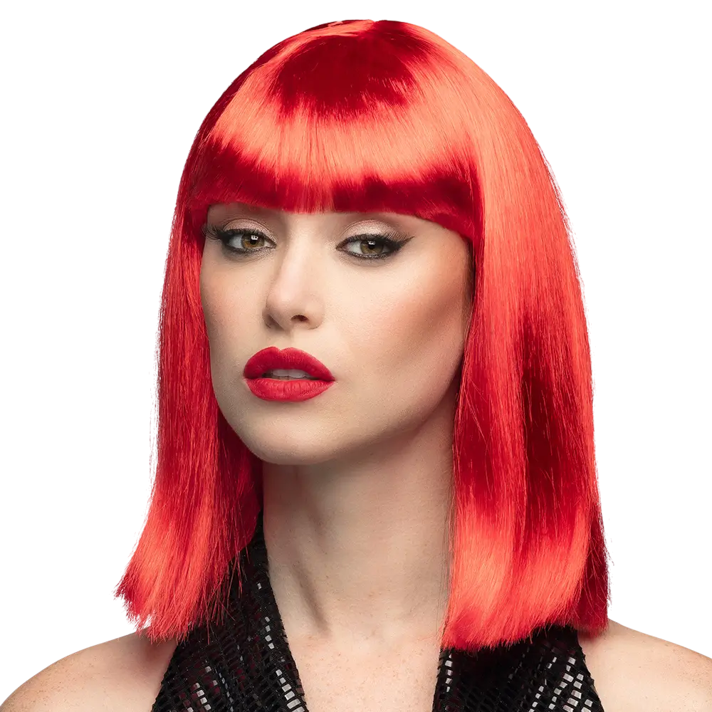 Perruque Dance Rouge – Style Disco Années 80 et Carnaval
