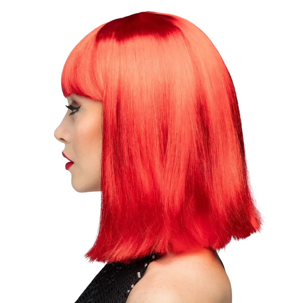 Perruque Dance Rouge – Style Disco Années 80 et Carnaval