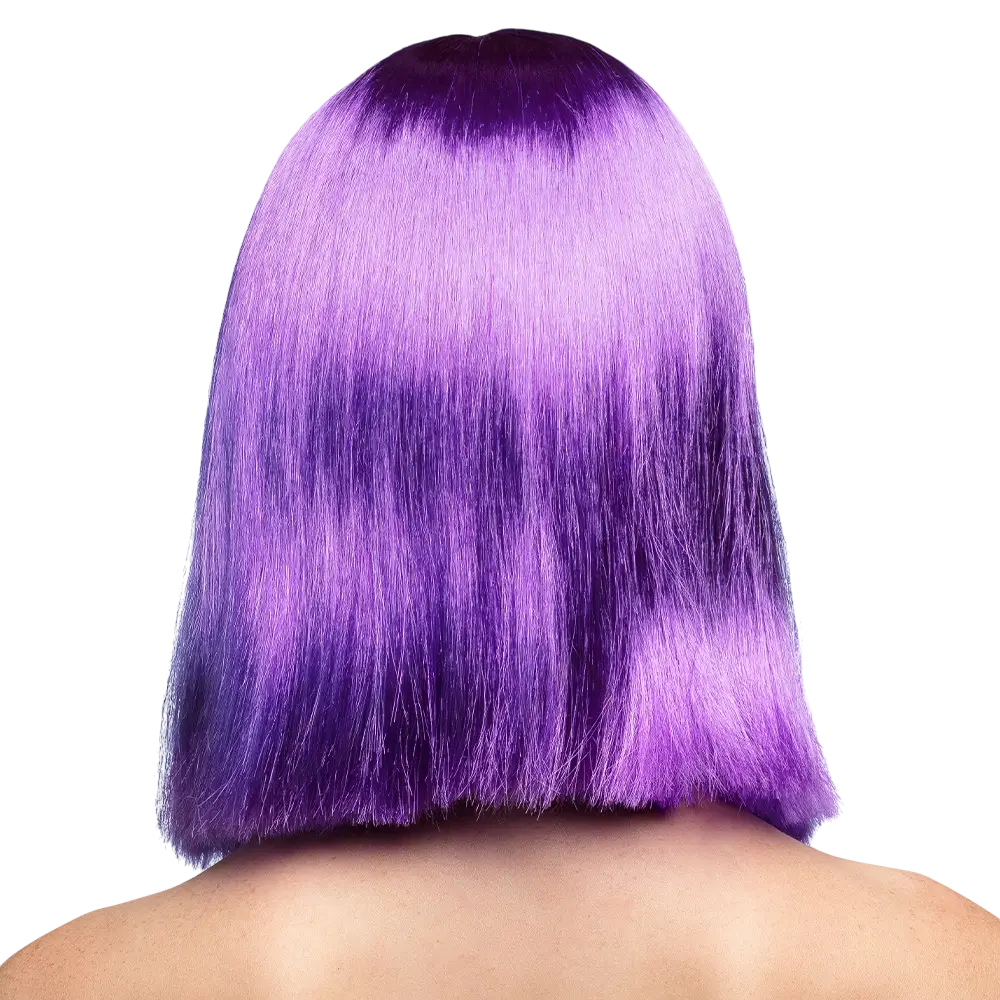 Perruque Dance Violet Néon – Style Disco Années 80 et Soirée Fluo
