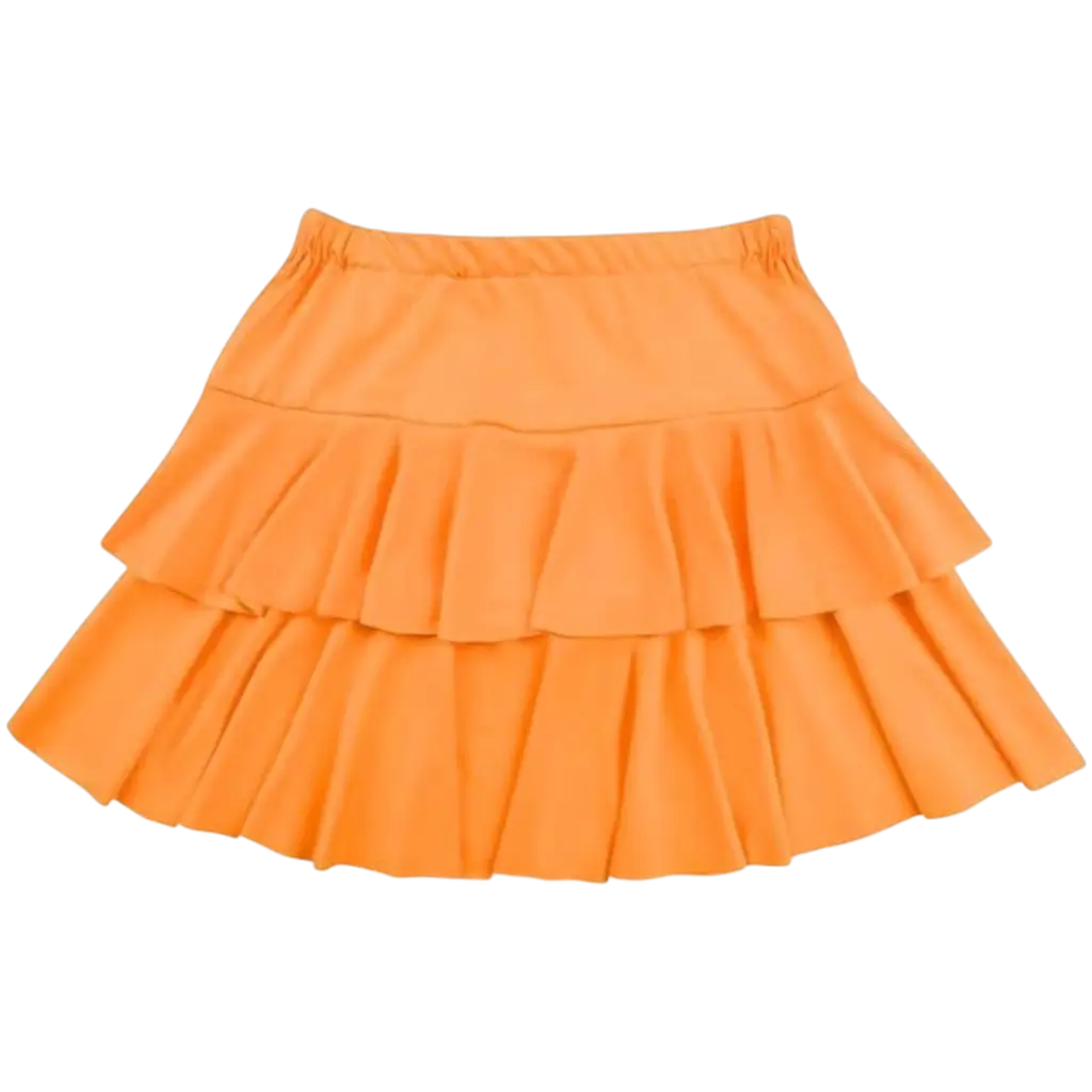 Mini Jupe Volants Orange Fluo – Style Années 80 et Festival