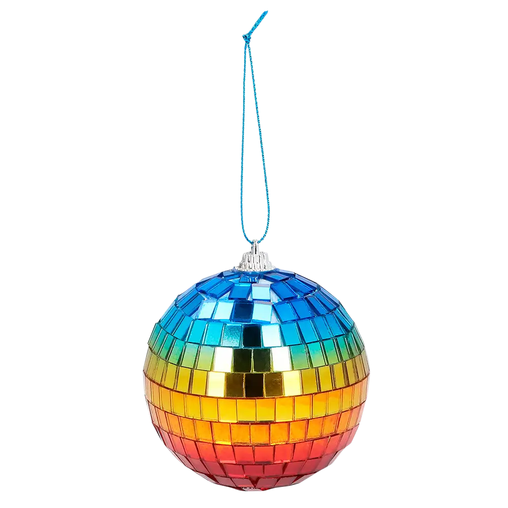 Lot de 6 Boules disco arc-en-ciel 8 cm