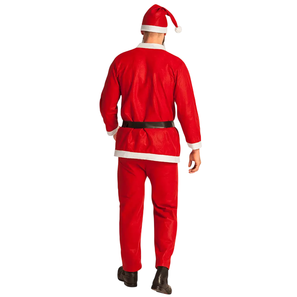 Costume Père Noël Homme M/L – Déguisement Complet avec Barbe et Bonnet