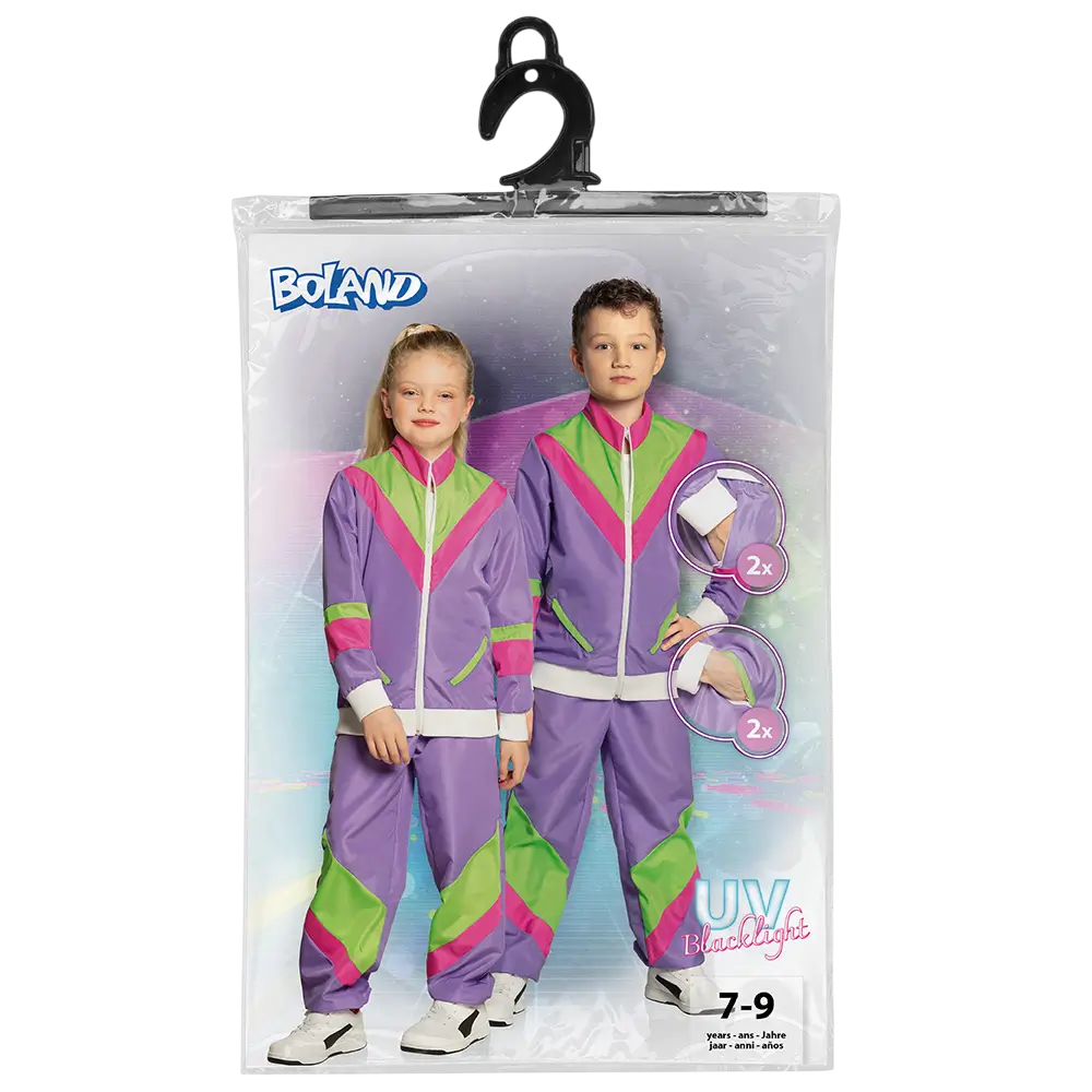 Déguisement Survêtement Rétro Enfant UV 4-6 Ans – Déguisement Années 80