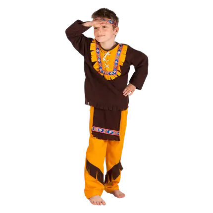Déguisement Indien Garçon Marron 10-12 Ans – Costume Far West Enfant