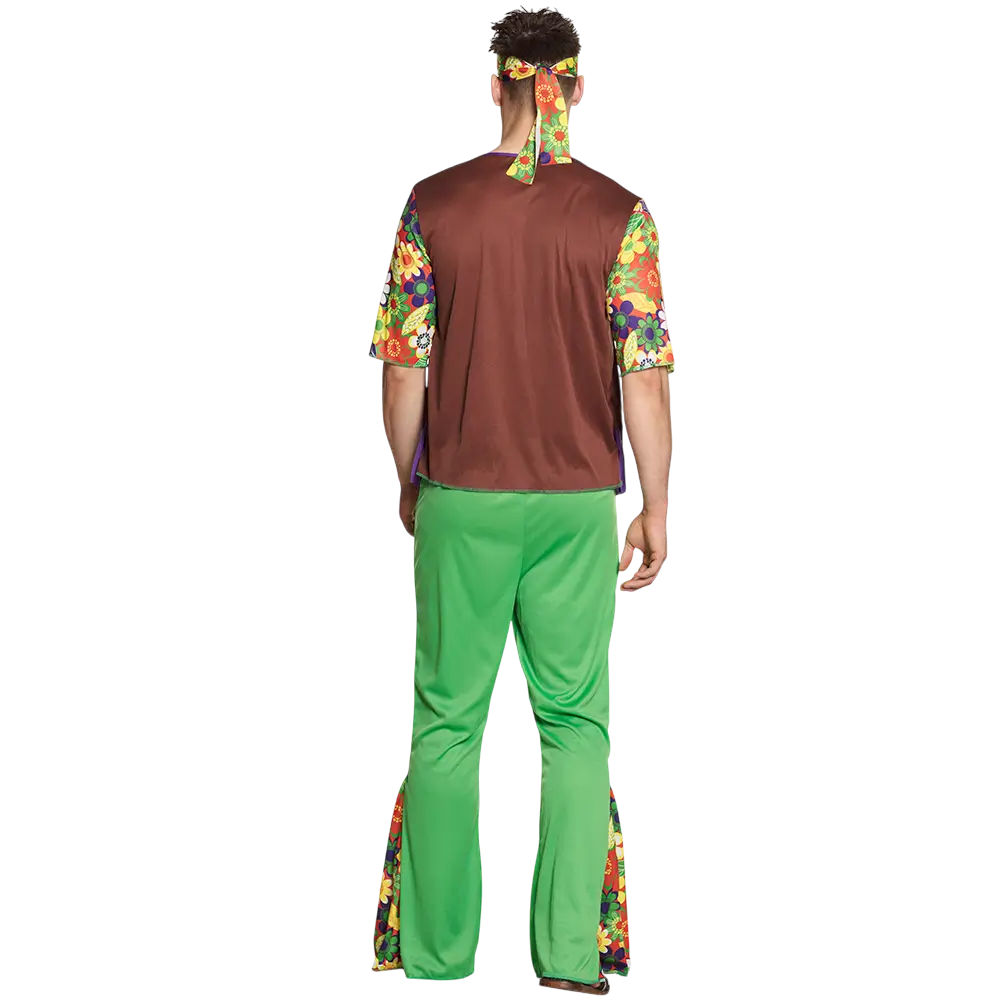 Déguisement Hippie Fleuri Homme M/L – Costume Woodstock Années 70