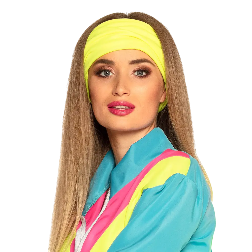 Déguisement Survêtement Rétro Femme Bleu Fluo UV Taille L – Années 80