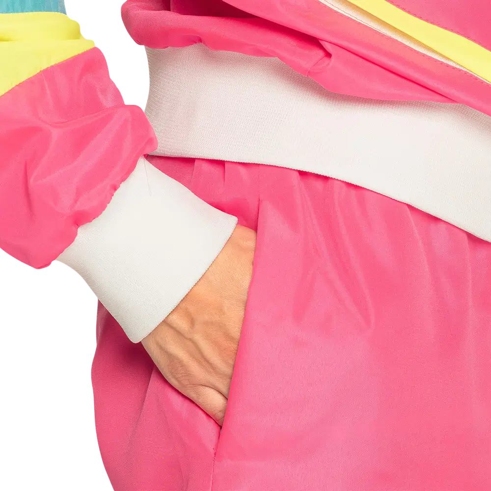 Déguisement Survêtement Rétro Néon Rose Femme Taille L – Années 80