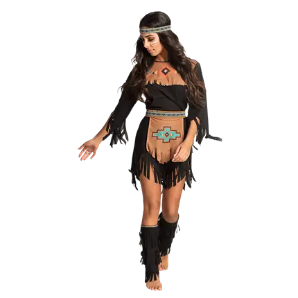 Déguisement Indienne Marron Femme 40/42 – Costume Western et Far West