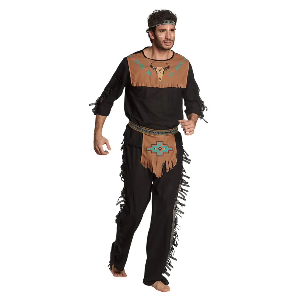 Déguisement Indien Homme Marron 50/52 – Costume Western et Far West