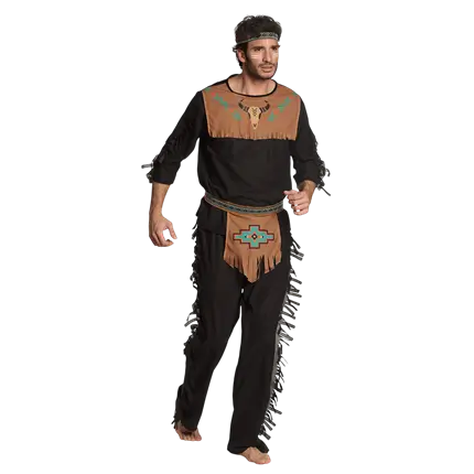 Déguisement Indien Homme Marron 50/52 – Costume Western et Far West