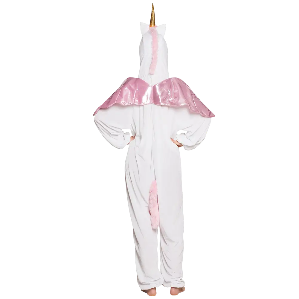 Déguisement Licorne Adulte Blanc 1,80 m – Combinaison Peluche