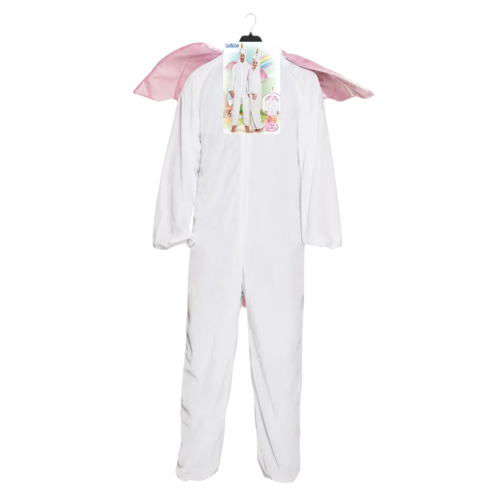 Déguisement Licorne Adulte Blanc 1,80 m – Combinaison Peluche
