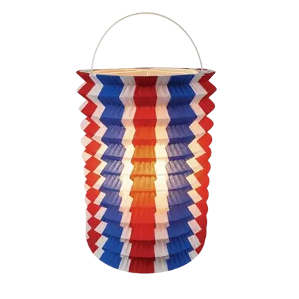 Lot de 12 Lampions Tricolores 16 cm – Décoration 14 Juillet et Fête Française