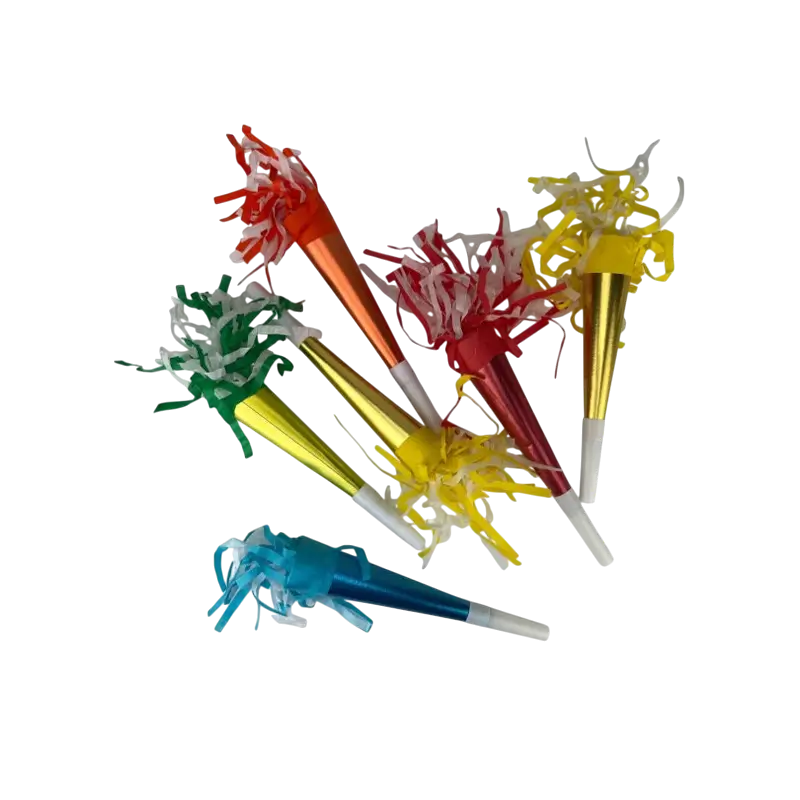 Lot de 6 Trompettes de Fête Métallisées – Sans-Gêne et Accessoires Cotillons
