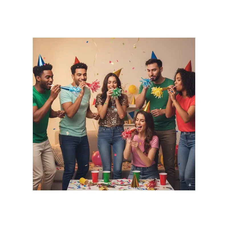 Lot de 6 Trompettes de Fête Métallisées – Sans-Gêne et Accessoires Cotillons