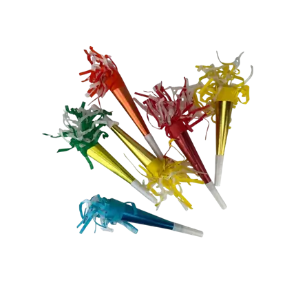 Lot de 6 Trompettes de Fête Métallisées – Sans-Gêne et Accessoires Cotillons