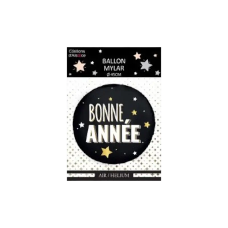 Ballon Mylar Bonne Année 45 cm – Ballon Aluminium Nouvel An