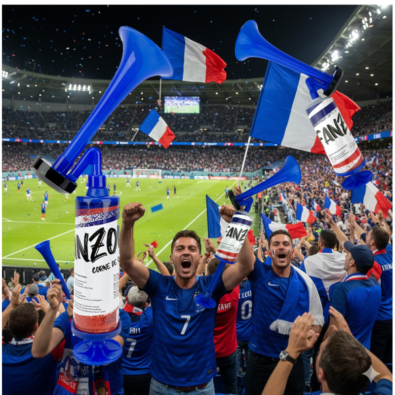 Mini Corne de Supporter Manuelle 12 x 4 cm – Accessoire Fanzone et Match