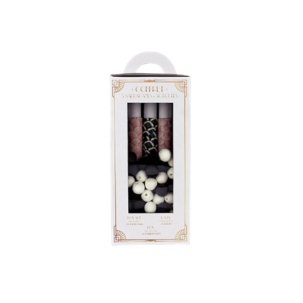 Boîte Art Déco Blanche avec 5 Sarbacanes et 50 Boules – Jeu de Fête