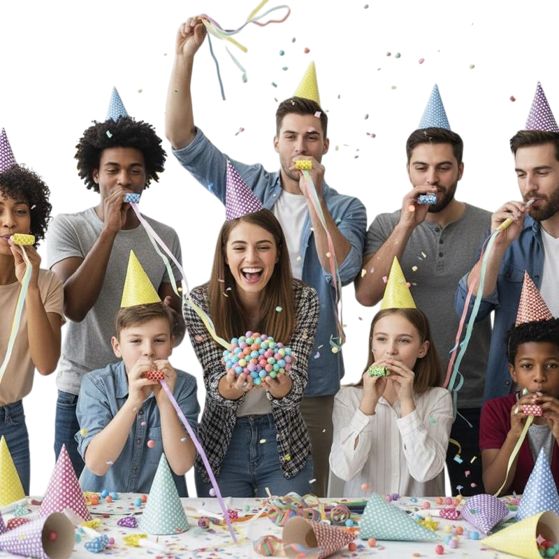 Kit Cotillons Nouvel An 10 Personnes – Accessoires de Fête et Réveillon