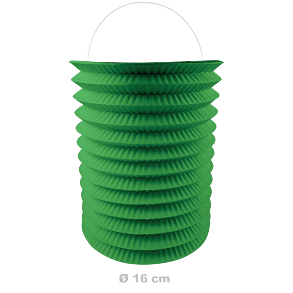 12 Lampions en Papier Vert 16 cm – Décoration Suspendue de Fête