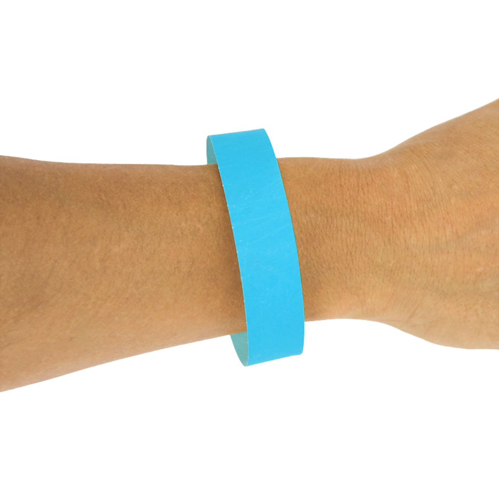 50 Bracelets d’Identification Papier Bleu Indéchirable