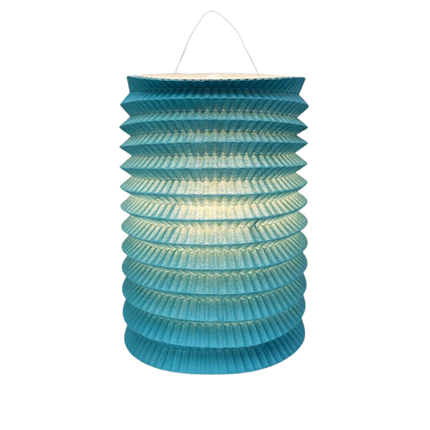 12 Lampions en Papier Bleu 16 cm – Décoration Suspendue de Fête