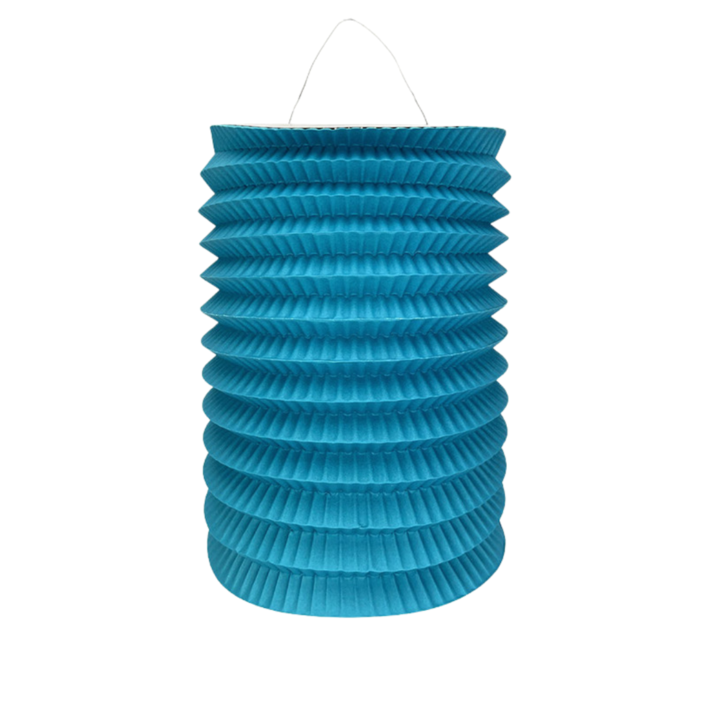 12 Lampions en Papier Bleu 16 cm – Décoration Suspendue de Fête