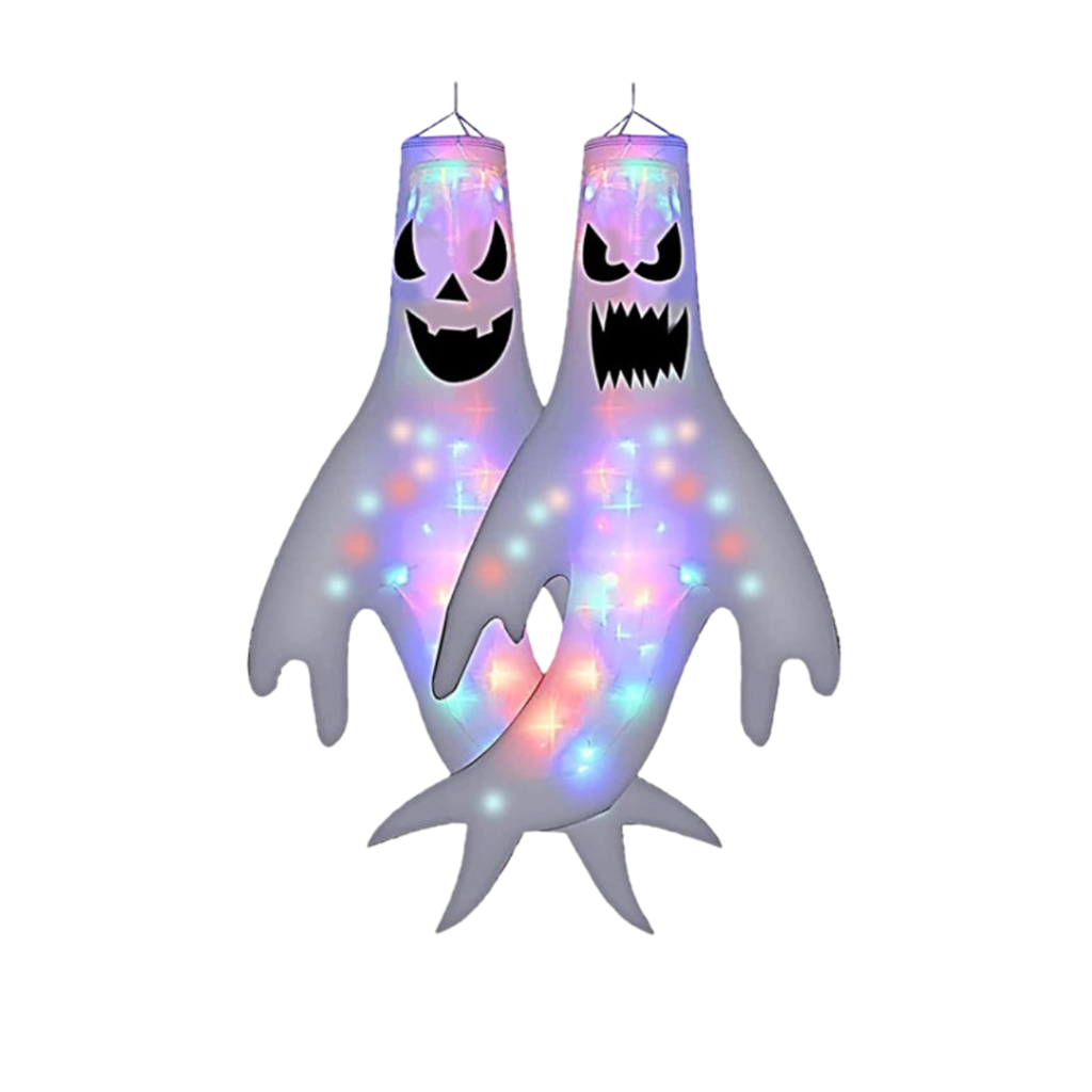 Fantôme LED à suspendre 120 x 63 cm – Décoration Halloween lumineuse