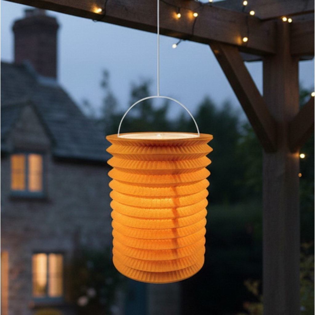 12 Lampions en papier orange 16 cm