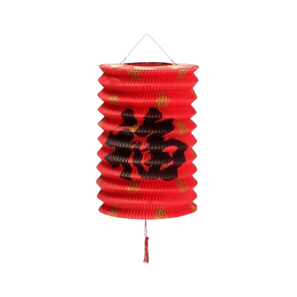 12 Lampions chinois rouges en papier