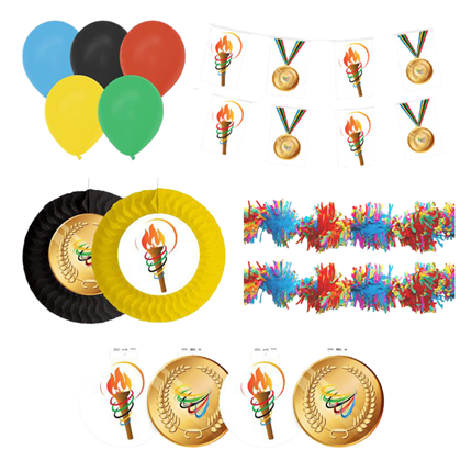Kit Déco Jeux Olympiques 14 Pièces – Décoration Sportive Complète