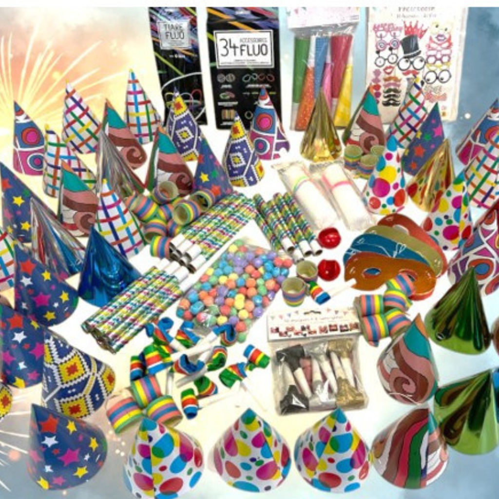 Kit Fête Cotillons Nouvel An 50 Personnes – Accessoires et Animations